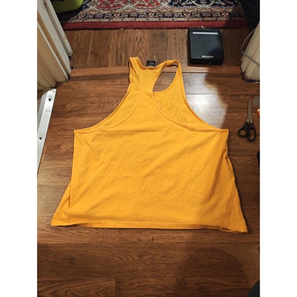 Golds Gym Muscle Tank Top Men’s 2XL Yellow Spaghetti Strap Made In USA - Picture 6 of 6